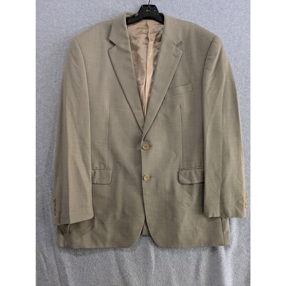 Ralph Ralph Lauren Dillard's Blazer‎ Men Size 44R Beige 100% Wool Sport Coat - Picture 1 of 15